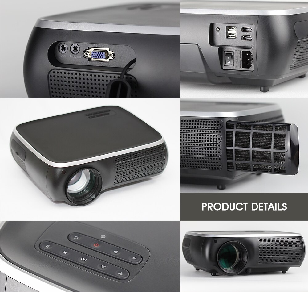 REAL TV M8S Full HD 1080P Projector 4K 7000 Lumens Cinema Beamer REAL TV M8S Full HD 1080P Projector 4K 7000 Lumens Cinema Beamer