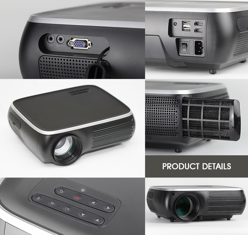 REAL TV M8S Full HD 1080P Projector 4K 7000 Lumens Cinema Beamer