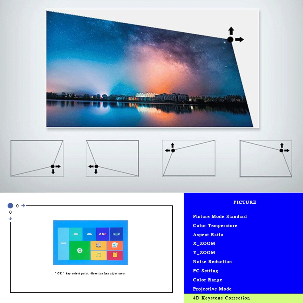 REAL TV M8S Full HD 1080P Projector 4K 7000 Lumens Cinema Beamer