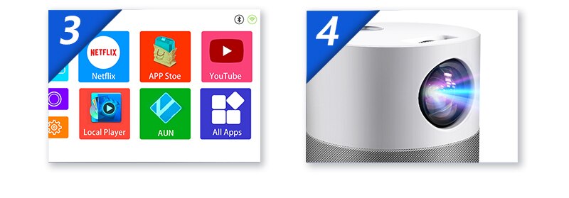 AUN ET40 Projector Full HD LED Beamer Android 9 MINI Projector 4k AUN ET40 Projector Full HD LED Beamer Android 9 MINI Projector 4k