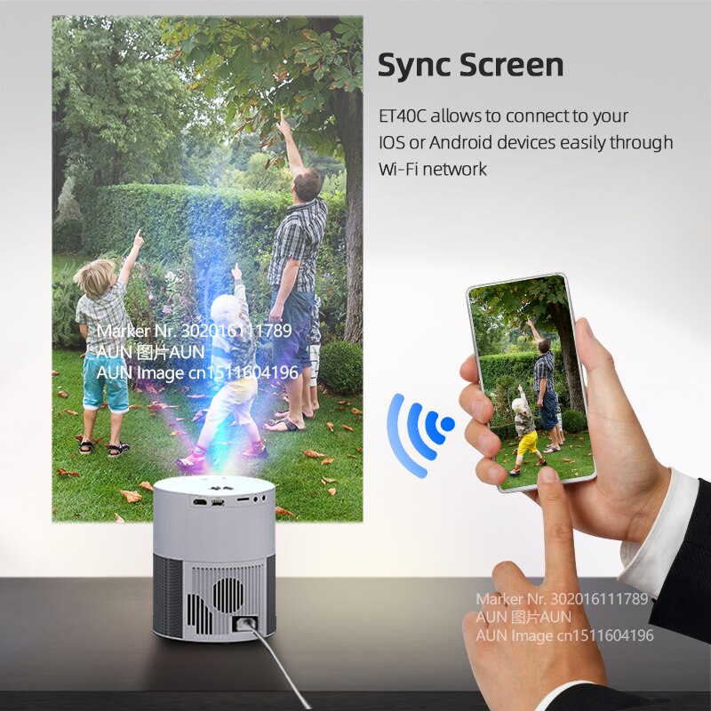 AUN ET40 Projector Full HD LED Beamer Android 9 MINI Projector 4k AUN ET40 Projector Full HD LED Beamer Android 9 MINI Projector 4k
