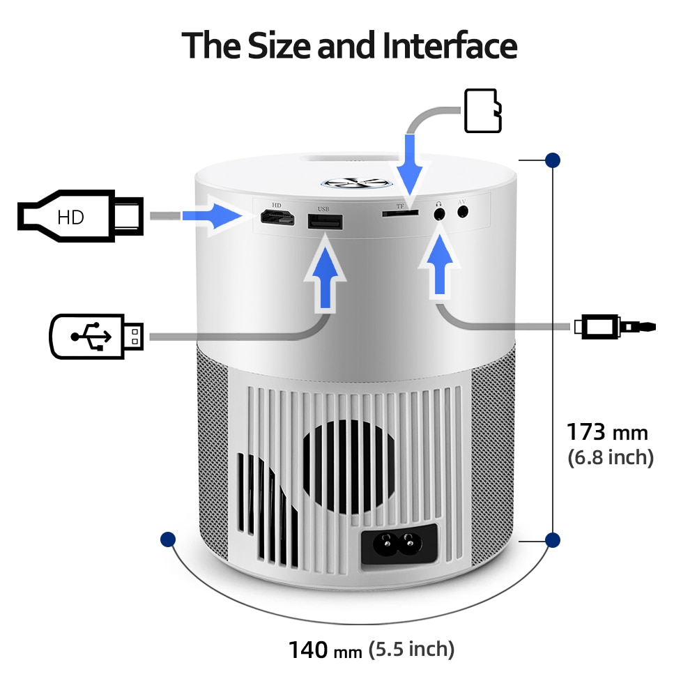 AUN ET40 Projector Full HD LED Beamer Android 9 MINI Projector 4k