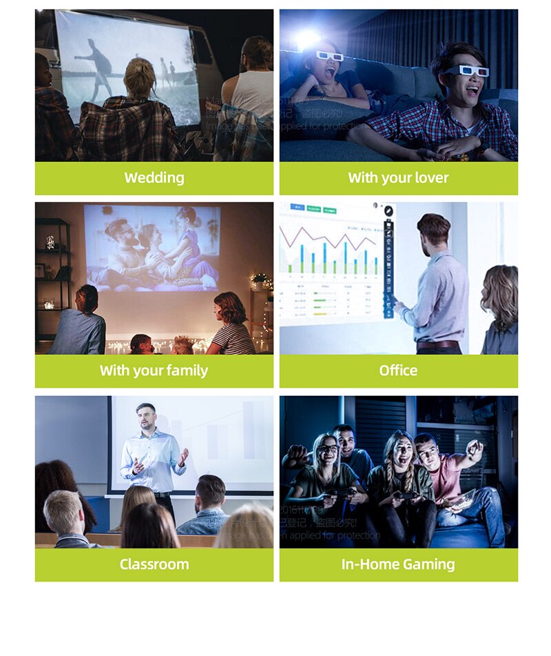 AUN Full HD Projector AKEY8 Android 9 Video Projector 4K AUN Full HD Projector AKEY8 Android 9 Video Projector 4K