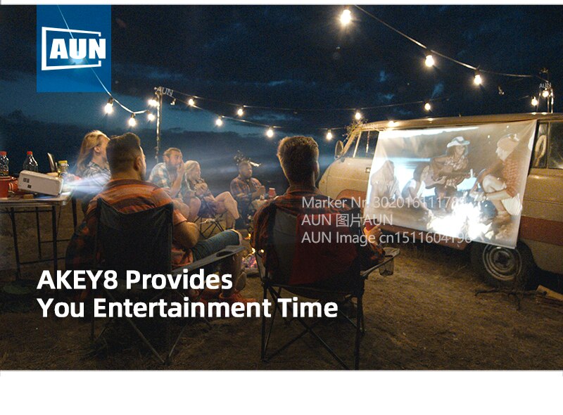 AUN Full HD Projector AKEY8 Android 9 Video Projector 4K AUN Full HD Projector AKEY8 Android 9 Video Projector 4K