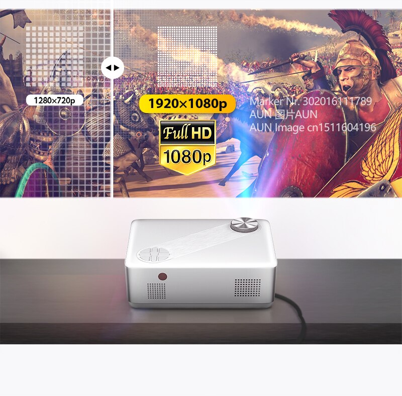 AUN Full HD Projector AKEY8 Android 9 Video Projector 4K AUN Full HD Projector AKEY8 Android 9 Video Projector 4K