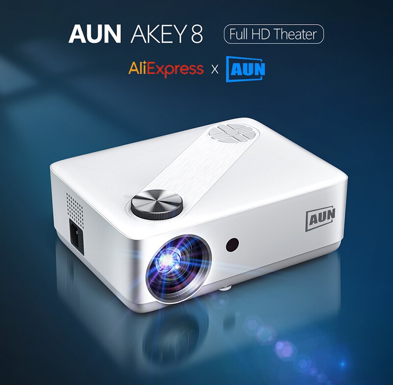 AUN Full HD Projector AKEY8 Android 9 Video Projector 4K AUN Full HD Projector AKEY8 Android 9 Video Projector 4K
