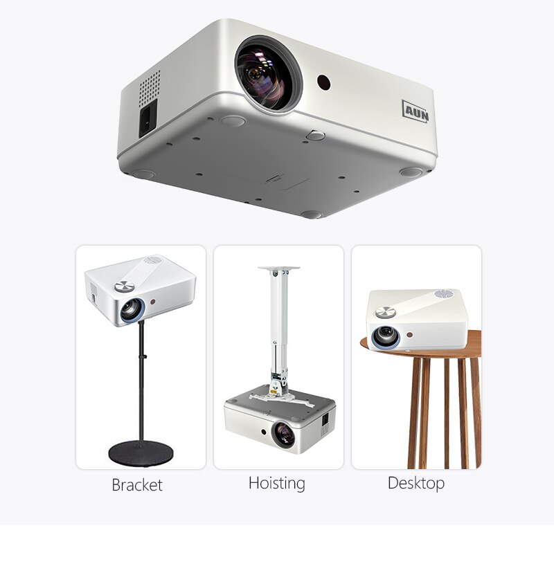 AUN Full HD Projector AKEY8 Android 9 Video Projector 4K AUN Full HD Projector AKEY8 Android 9 Video Projector 4K