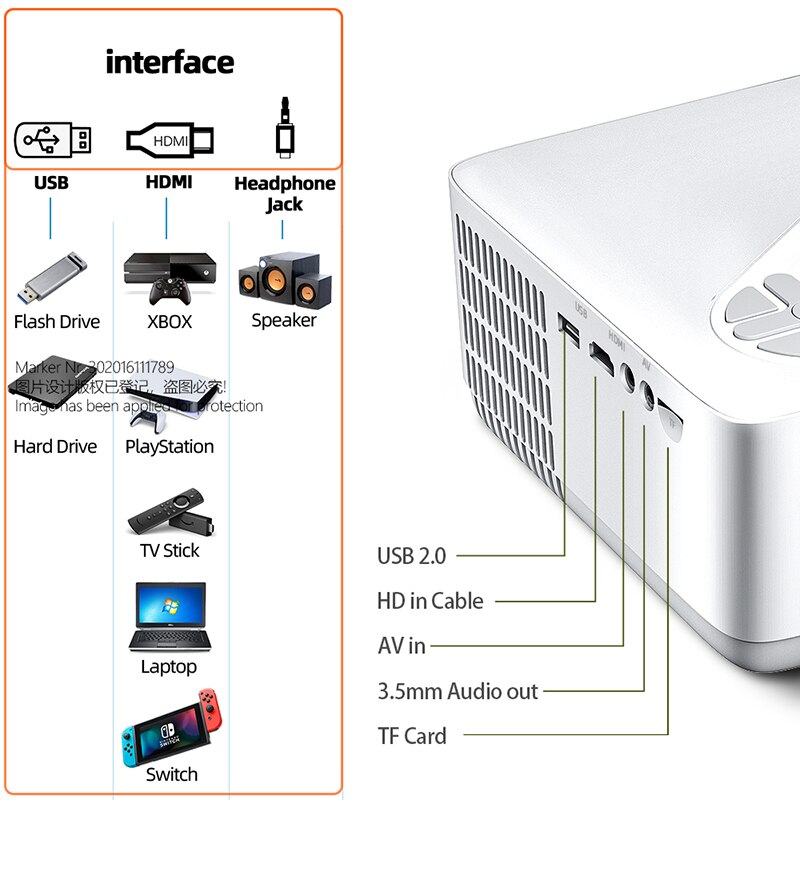 AUN Full HD Projector AKEY8 Android 9 Video Projector 4K AUN Full HD Projector AKEY8 Android 9 Video Projector 4K