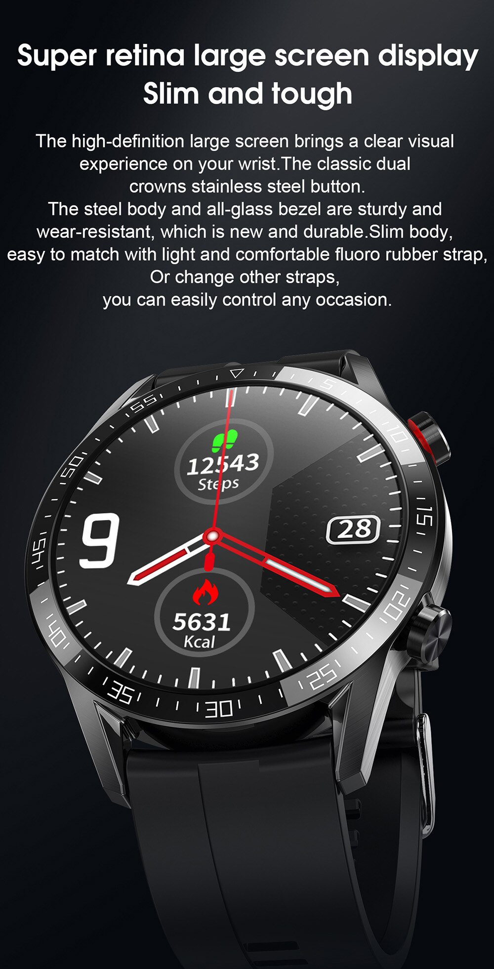 New L13 Smart Watch Men IP68 Waterproof ECG PPG Bluetooth