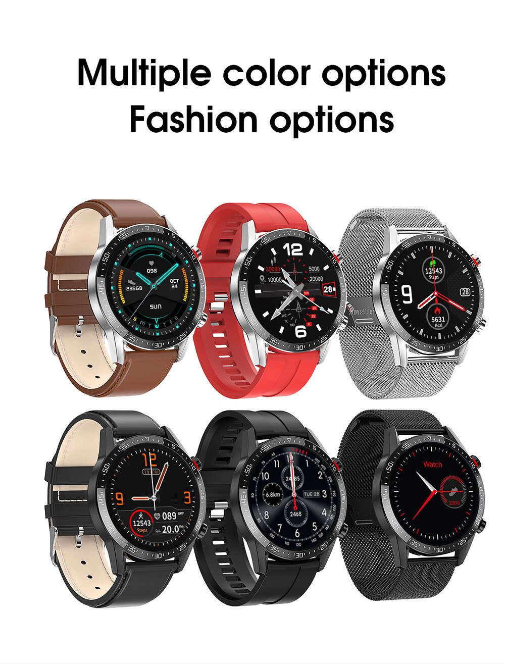 New L13 Smart Watch Men IP68 Waterproof ECG PPG Bluetooth