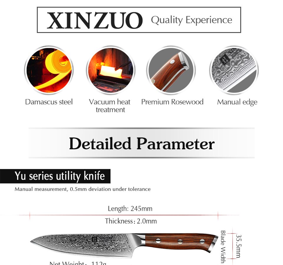 Kitchen Knife Sets Japanese forged Damascus