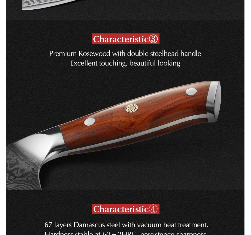 Kitchen Knife Sets Japanese forged Damascus