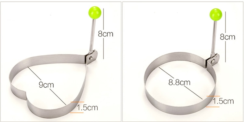 Stainless Steel 5Style Fried Egg Pancake Shaper Omelette