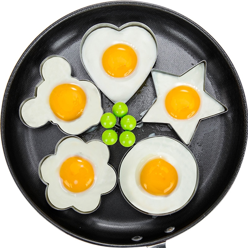 Stainless Steel 5Style Fried Egg Pancake Shaper Omelette