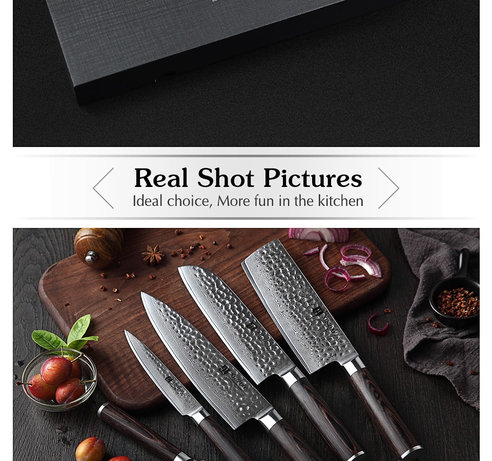 Stainless Steel Sharp Chef Santoku Nakiri