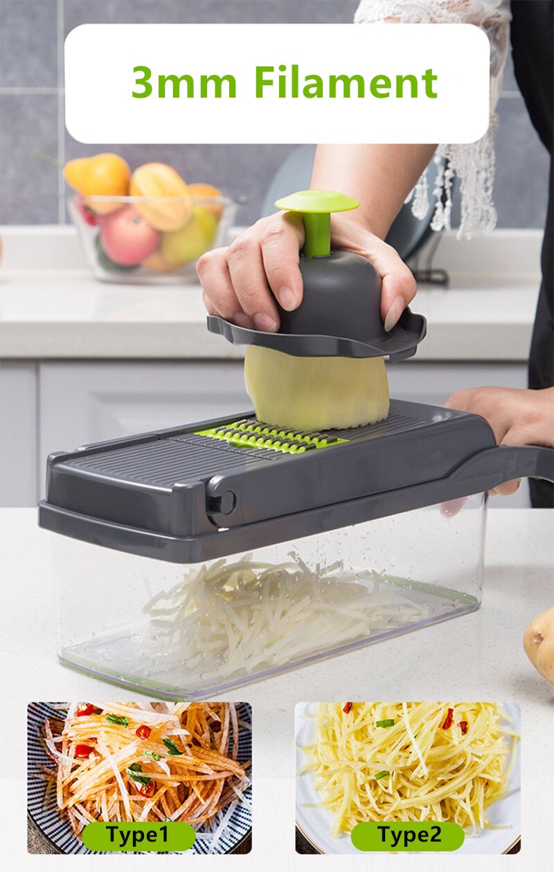 Multifunctional Vegetable Cutter Fruit Slicer Grater Shredders