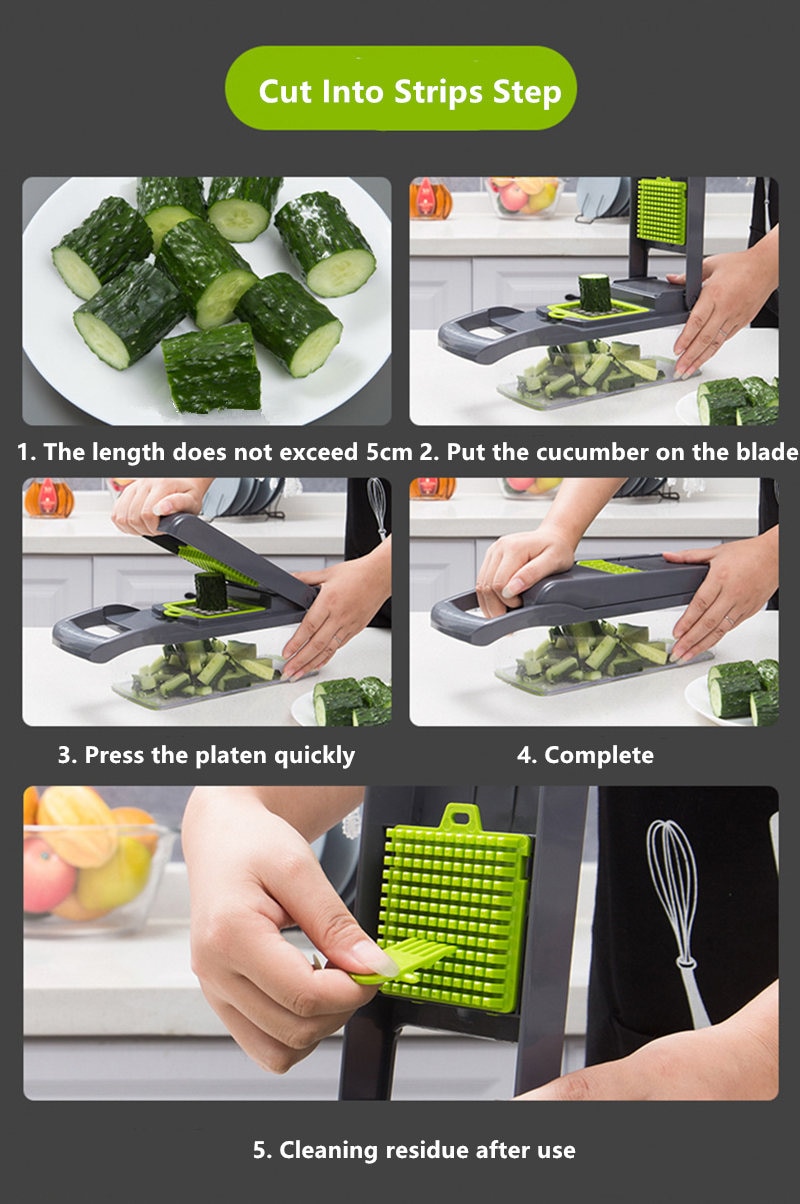 Multifunctional Vegetable Cutter Fruit Slicer Grater Shredders