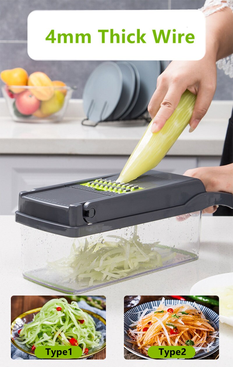 Multifunctional Vegetable Cutter Fruit Slicer Grater Shredders