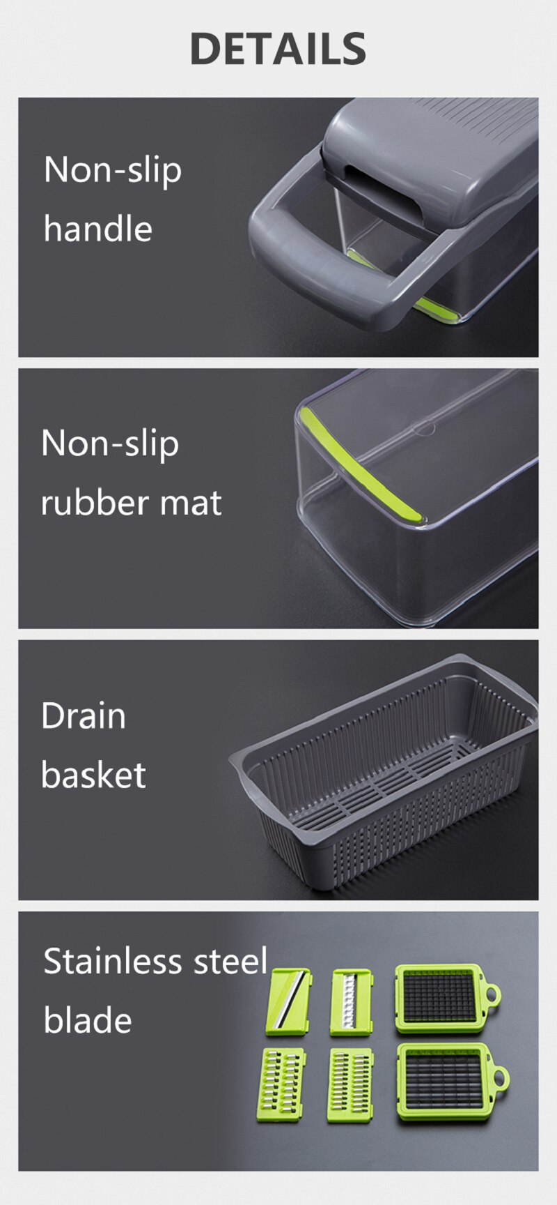 Multifunctional Vegetable Cutter Fruit Slicer Grater Shredders