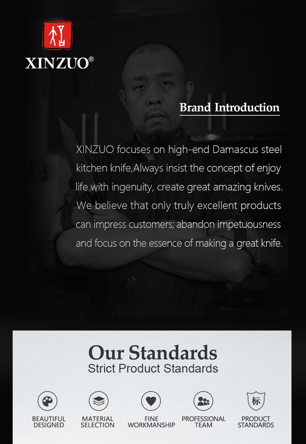 Chef Knife Germany 1.4116 Stainless Steel 1PCSor5PCS Kitchen Knife Sets