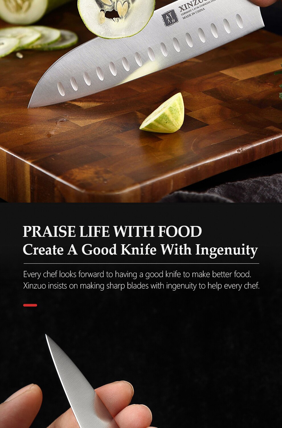 Chef Knife Germany 1.4116 Stainless Steel 1PCSor5PCS Kitchen Knife Sets