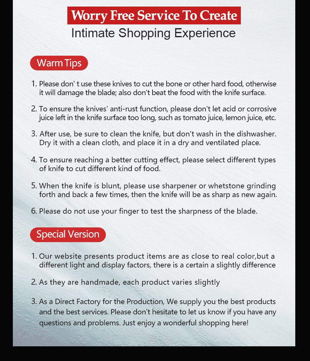 Chef Knife Germany 1.4116 Stainless Steel 1PCSor5PCS Kitchen Knife Sets