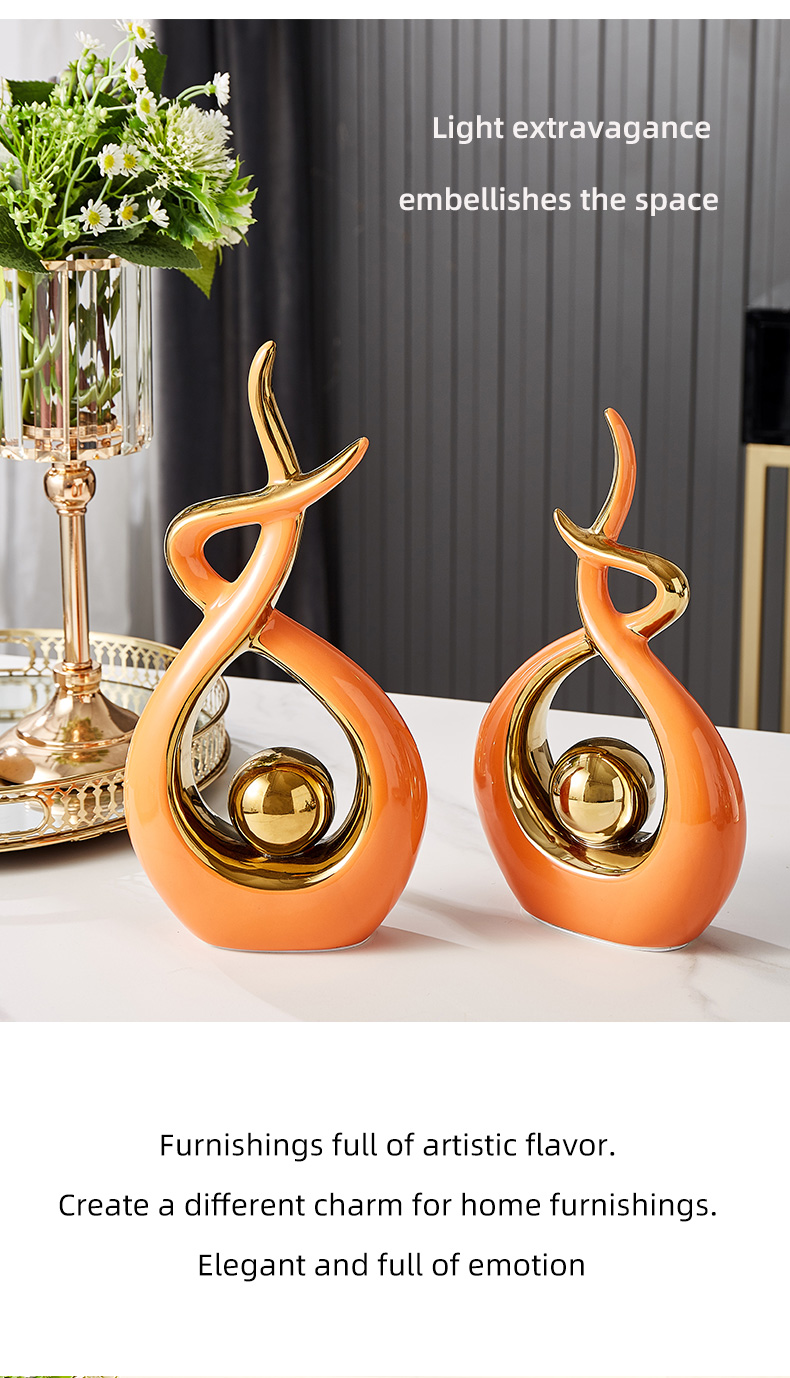 Home Decoration Ceramic Abstract Sculpture