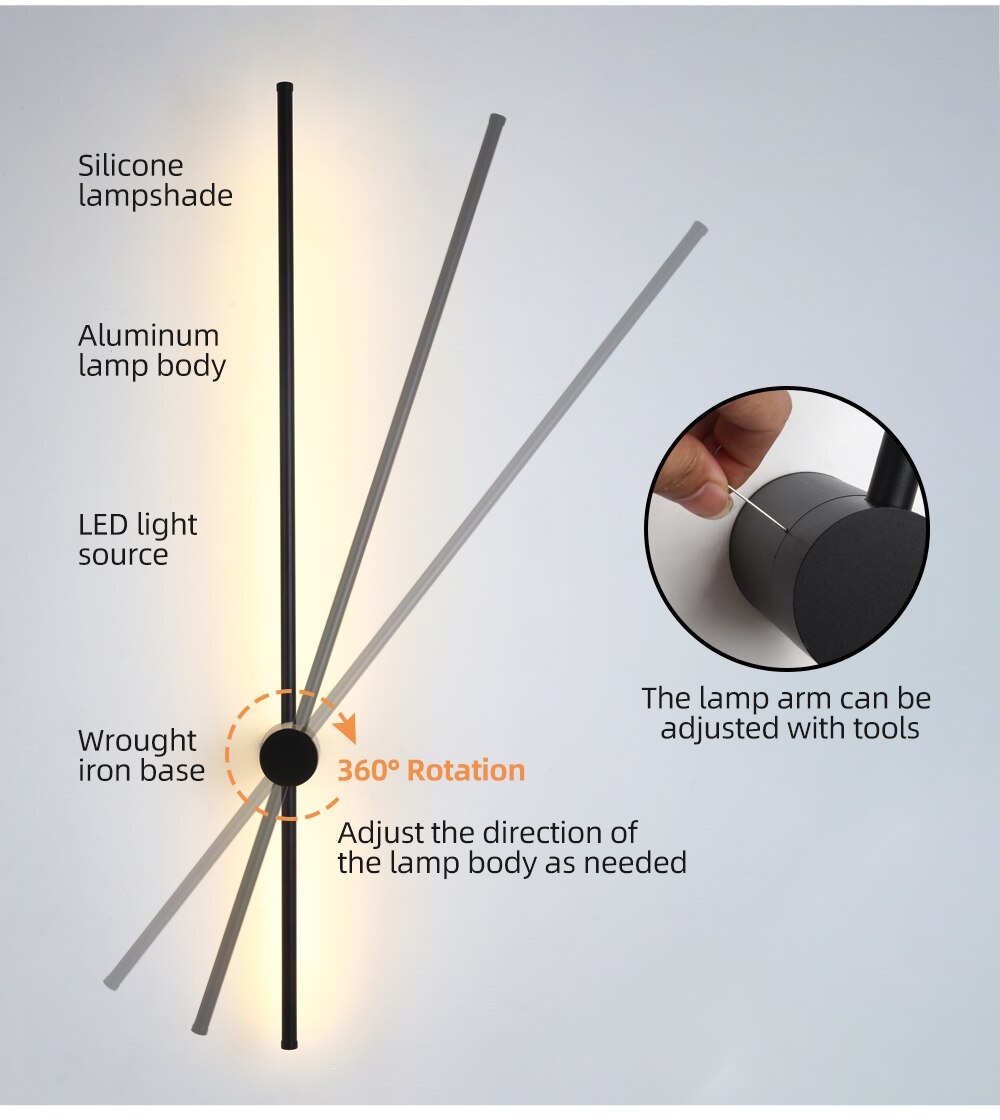 Modern Minimalist Long Led Wall Lamp