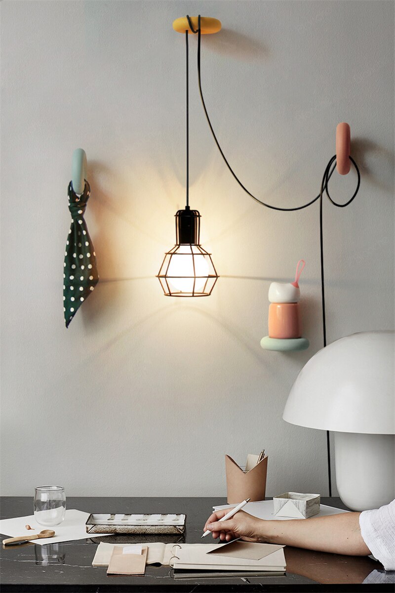 Modern Macaron Wall Lamp Round Iron