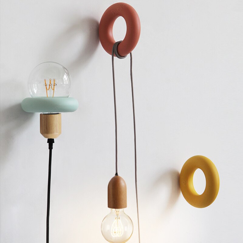 Modern Macaron Wall Lamp Round Iron