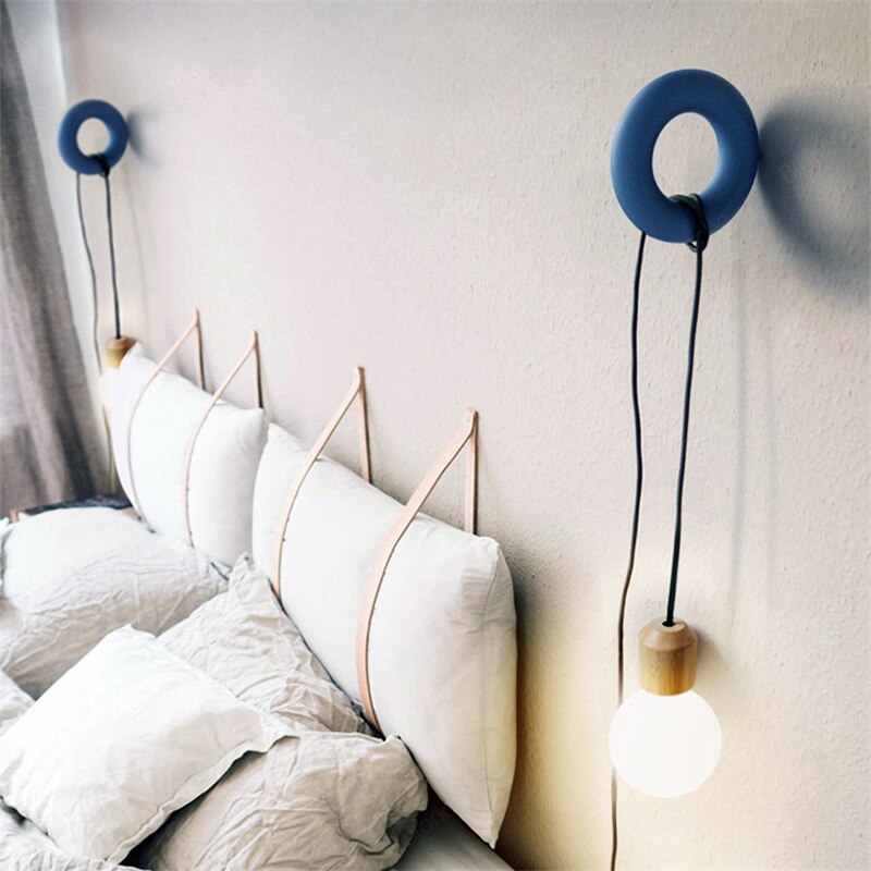 Modern Macaron Wall Lamp Round Iron
