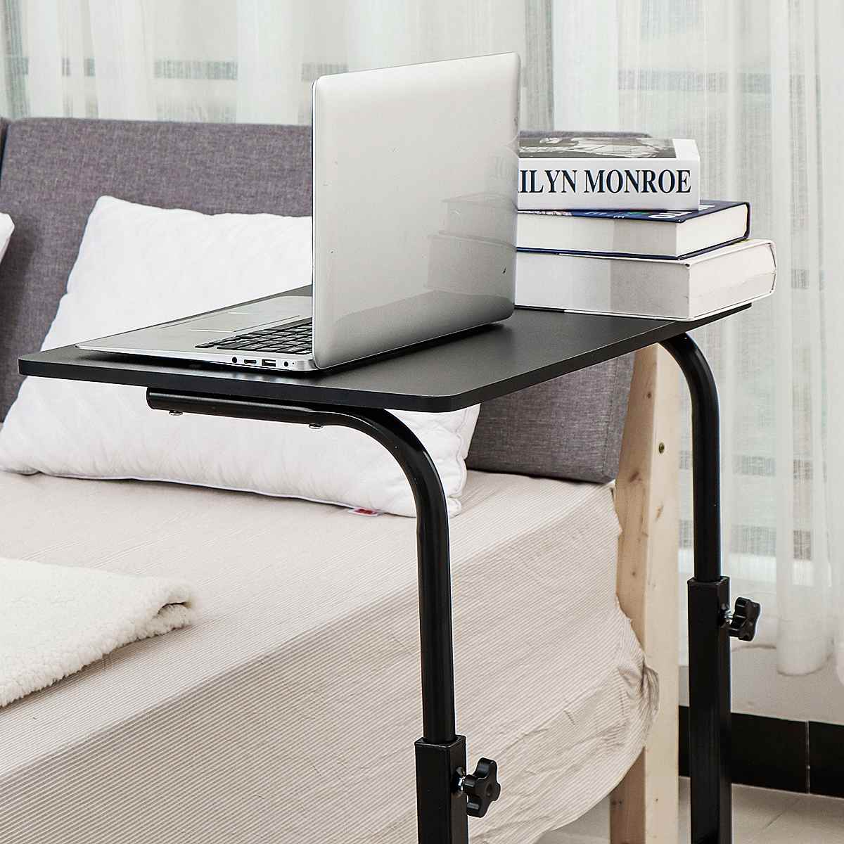 Wood Adjustable Height Mobile Computer