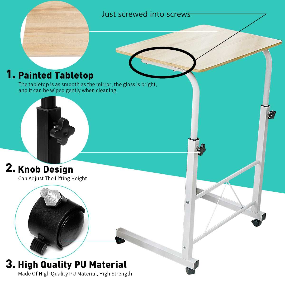 Folding Table Bedside Desk Laptop Desk