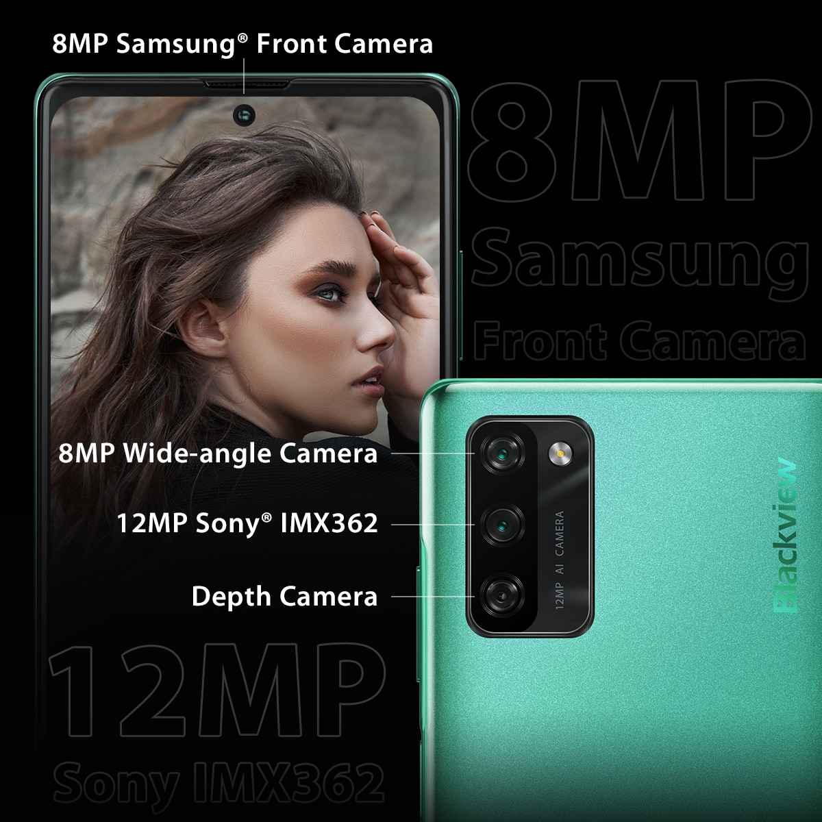 Blackview A100 Smartphone Helio P70 Octa Core 6GB+128GB 12MP HDR