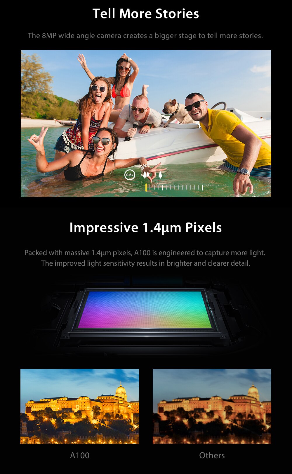 Blackview A100 Smartphone Helio P70 Octa Core 6GB+128GB 12MP HDR