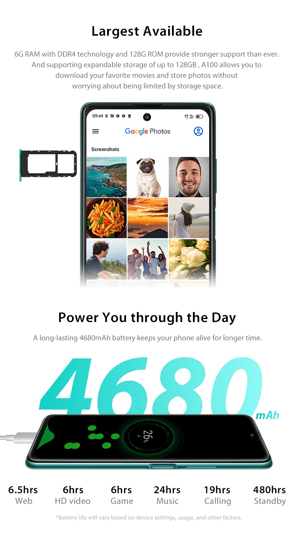 Blackview A100 Smartphone Helio P70 Octa Core 6GB+128GB 12MP HDR