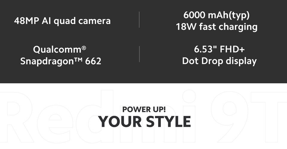 World Premiere Global Version Xiaomi Redmi 9T 4GB 64GB /4GB 128GB /6GB