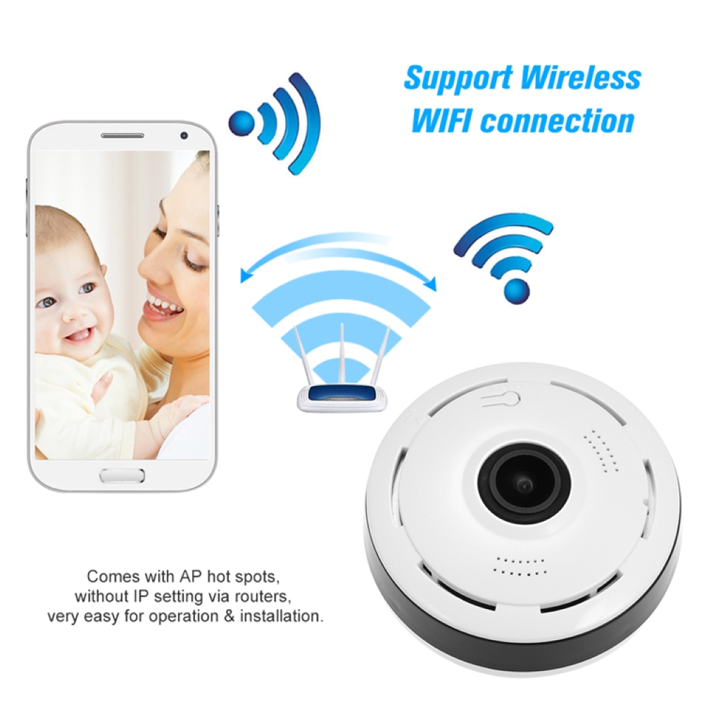 P2P 1080P WIFI Camera 360 Degree Panoramic