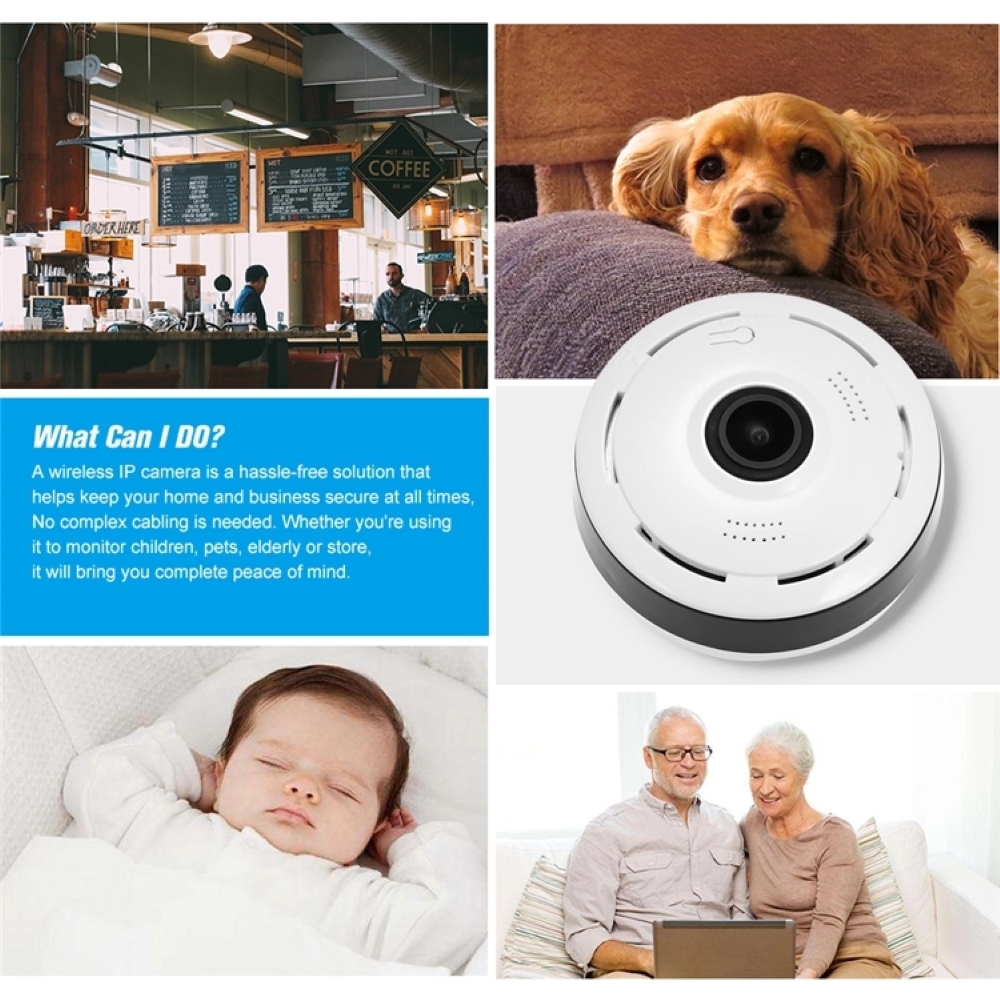 P2P 1080P WIFI Camera 360 Degree Panoramic