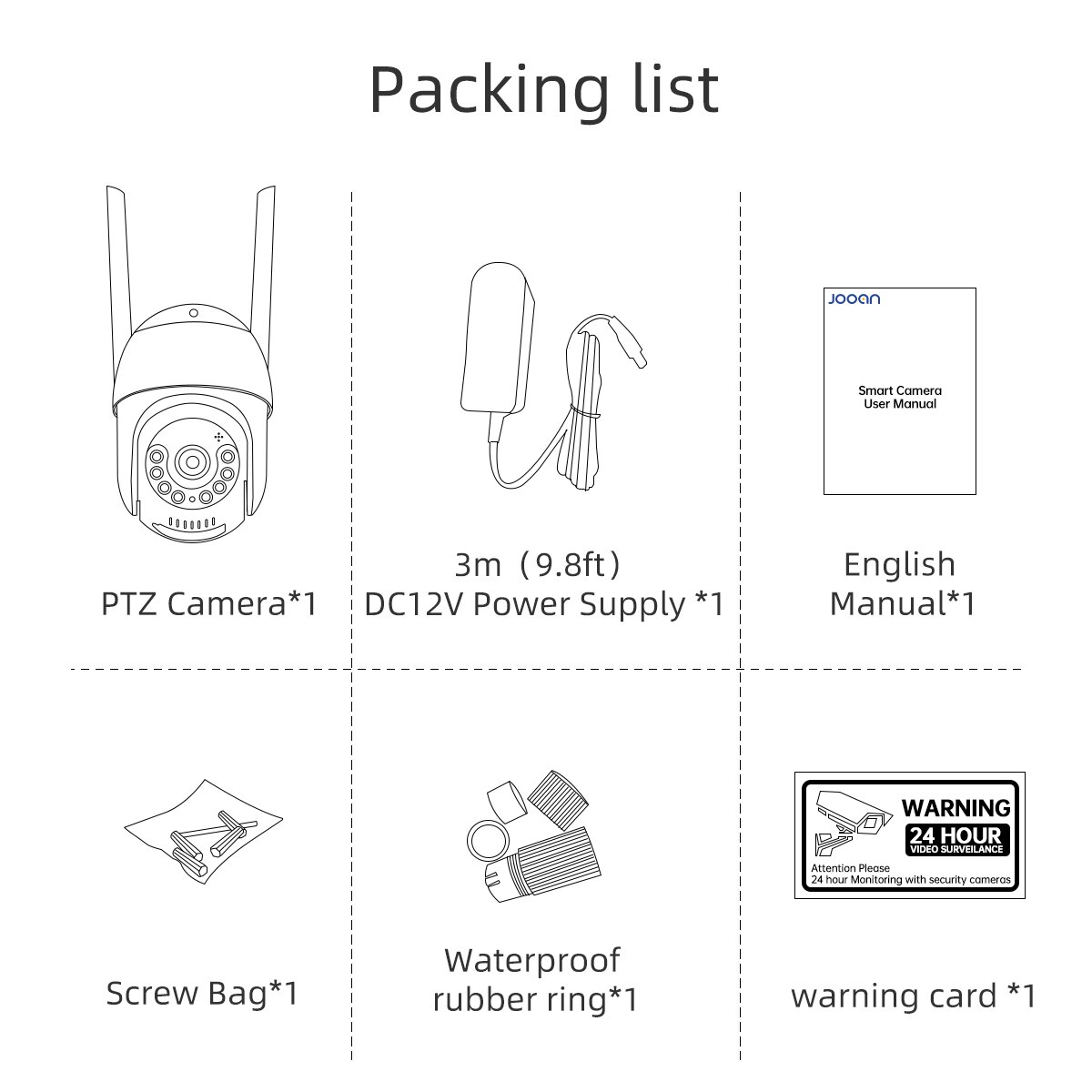 3MP PTZ WIFI IP Camera Outdoor 4X Digital Zoom Night Full