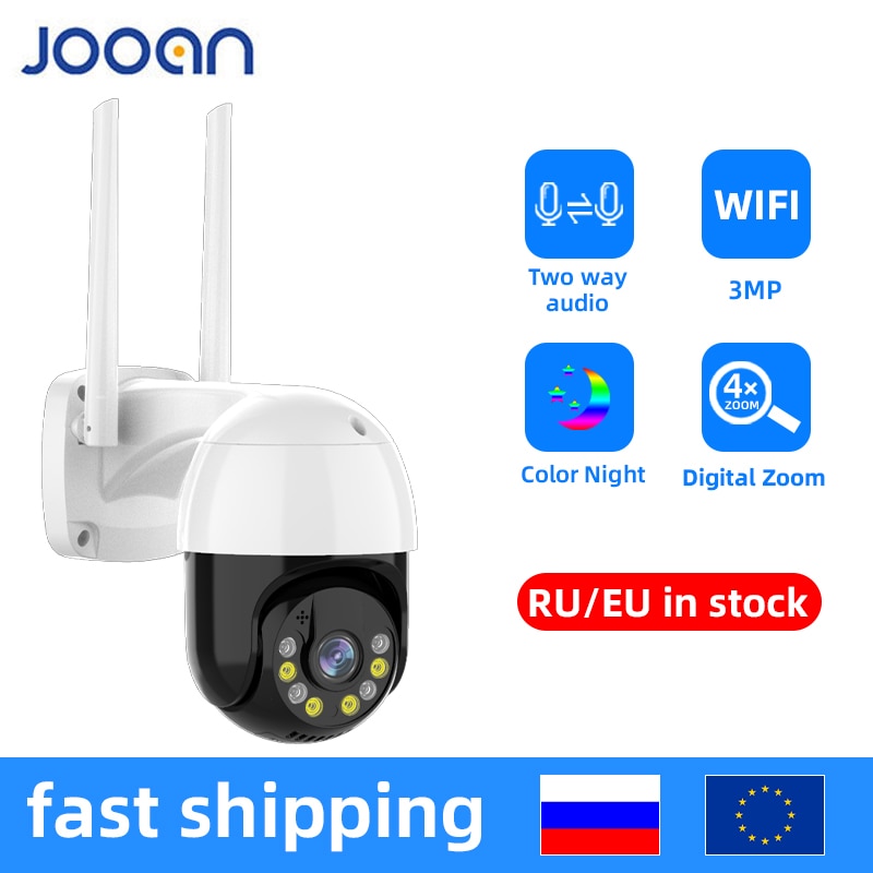 3MP PTZ WIFI IP Camera Outdoor 4X Digital Zoom Night Full