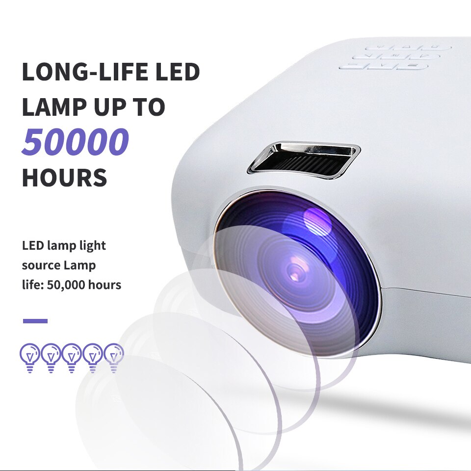 Projetor led wzatco e600 suporte ac3 1080p 4k vídeo Projetor led wzatco e600 suporte ac3 1080p 4k vídeo