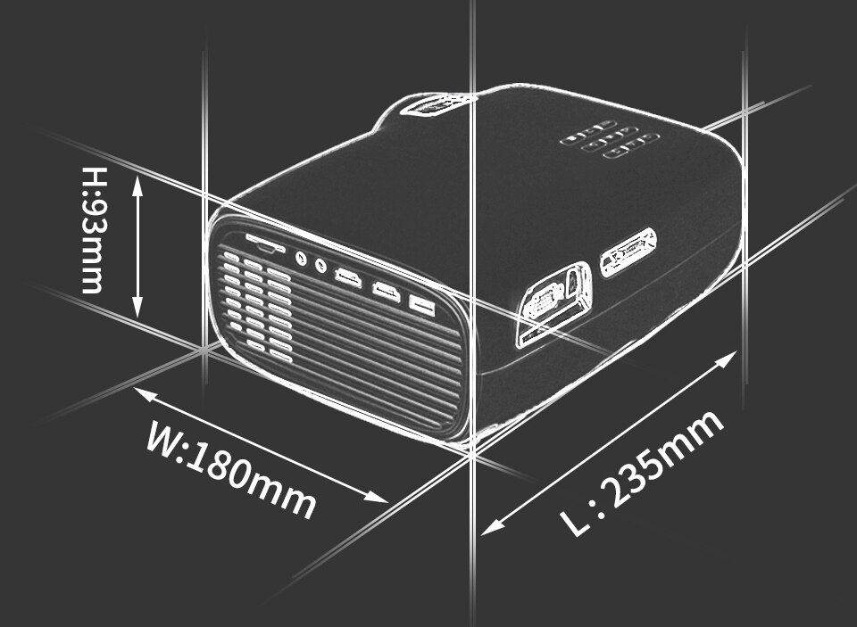 Projetor led wzatco e600 suporte ac3 1080p 4k vídeo Projetor led wzatco e600 suporte ac3 1080p 4k vídeo