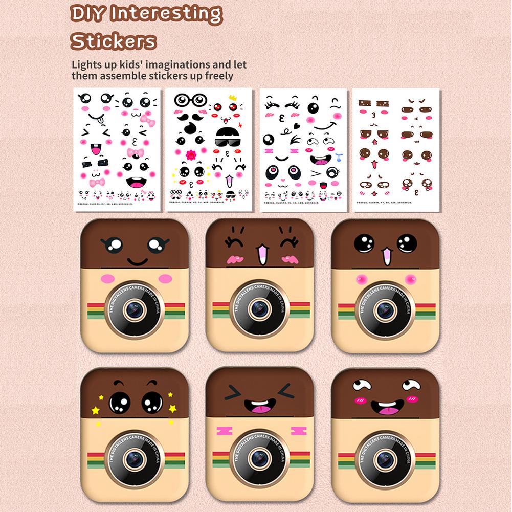 Mini Children’s Print Camera Dual-camera Polaroid HD Pixels Can Take Pictures and Video Cartoon Creative Digital Toys for gift