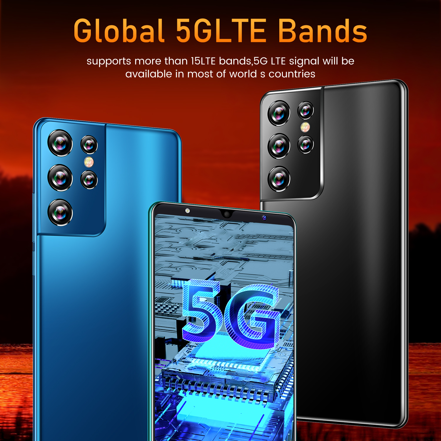 Téléphone S21 Ultra 2021 pouces 5G Android, smartphone, MT6889, 16 + 6.1 go, 512 mAh, longue durée de veille, 24 + 48MP, double SIM, nouveau, 5000 Téléphone S21 Ultra 2021 pouces 5G Android, smartphone, MT6889, 16 + 6.1 go, 512 mAh, longue durée de veille, 24 + 48MP, double SIM, nouveau, 5000