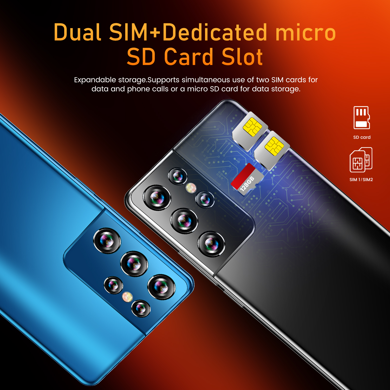 Téléphone S21 Ultra 2021 pouces 5G Android, smartphone, MT6889, 16 + 6.1 go, 512 mAh, longue durée de veille, 24 + 48MP, double SIM, nouveau, 5000 Téléphone S21 Ultra 2021 pouces 5G Android, smartphone, MT6889, 16 + 6.1 go, 512 mAh, longue durée de veille, 24 + 48MP, double SIM, nouveau, 5000