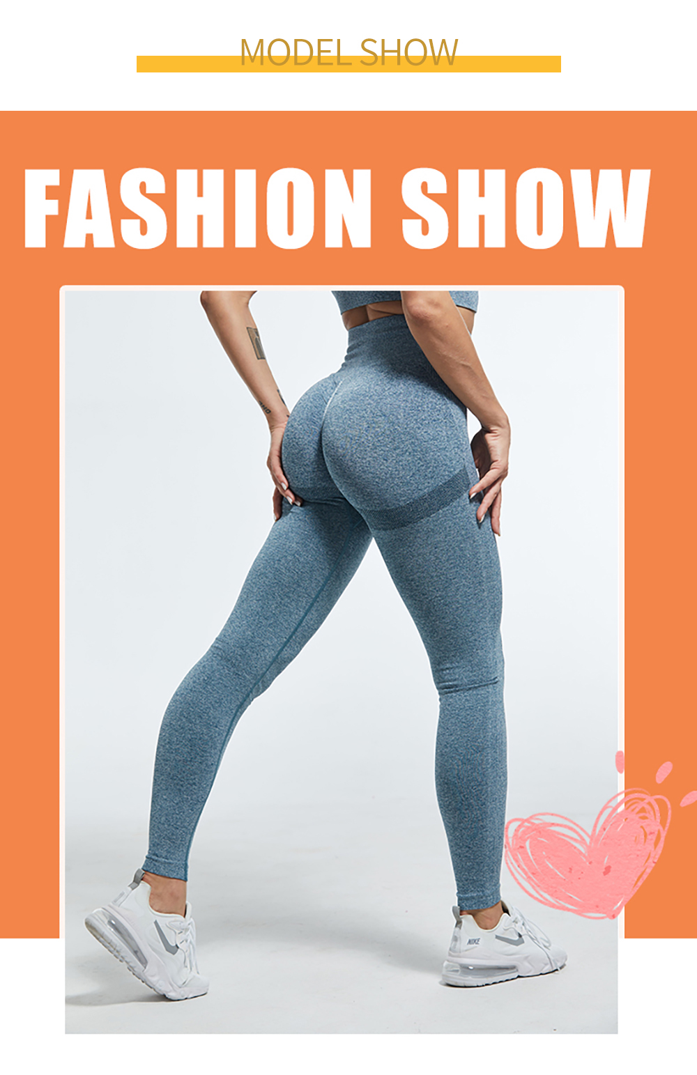 Sexy Women High Waist Leggings Female Gym Workout Legging Fashion Push Up Seamless Leggins Breathable Workout Pants